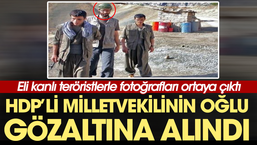 Eli kanlı teröristlerle fotoğrafları ortaya çıktı.  HDP’li Milletvekilinin oğlu gözaltına alındı