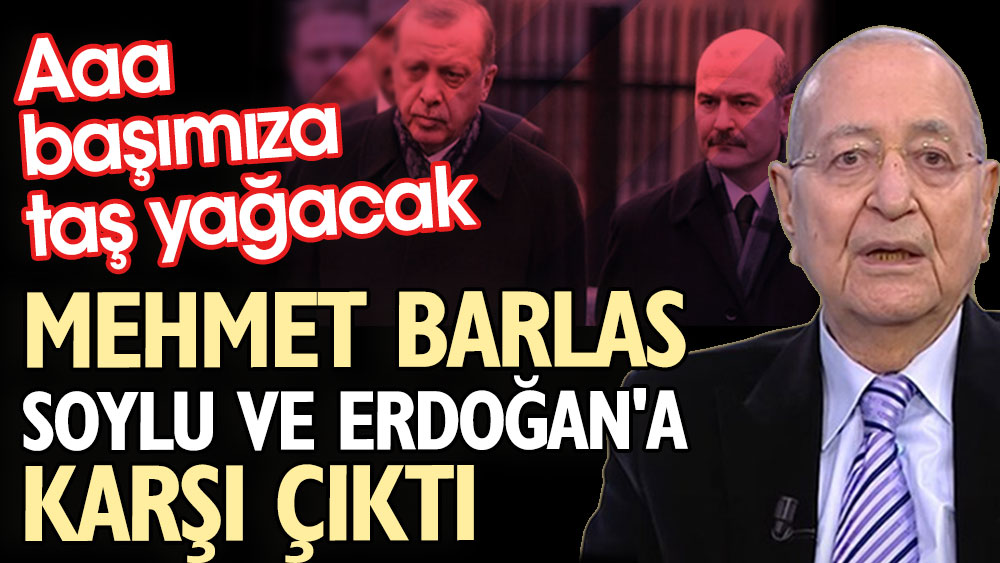 Mehmet Barlas Soylu ve Erdoğan'a karşı çıktı. Aaa başımıza taş yağacak