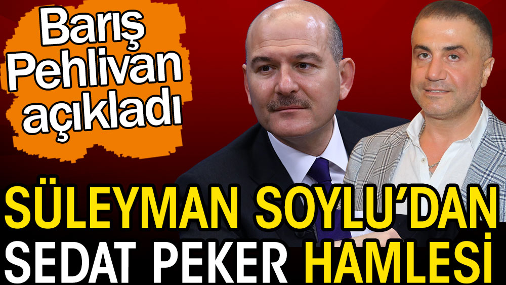 Süleyman Soylu'dan Sedat Peker hamlesi. Barış Pehlivan açıkladı