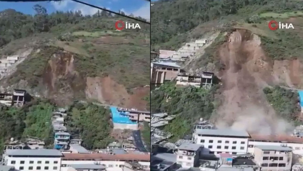 Peru'da toprak kayması: 150 ev toprak altında kaldı