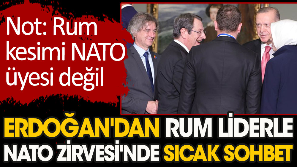 Erdoğan'dan Rum liderle NATO Zirvesi'nde sıcak sohbet. Rum kesimi NATO üyesi değil 
