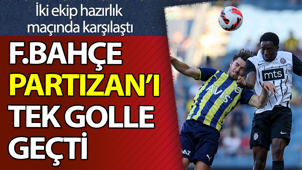 Fenerbahçe Partizan'ı tek golle geçti