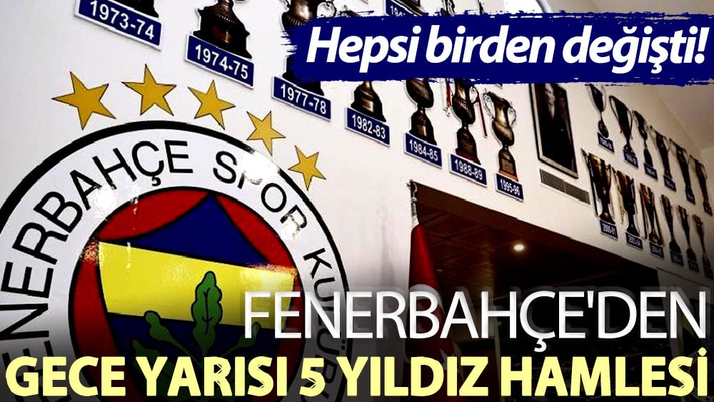 Sosyal medya hesaplarındaki profil fotoğrafları değişti! Fenerbahçe’den gece yarısı 5 yıldız hamlesi