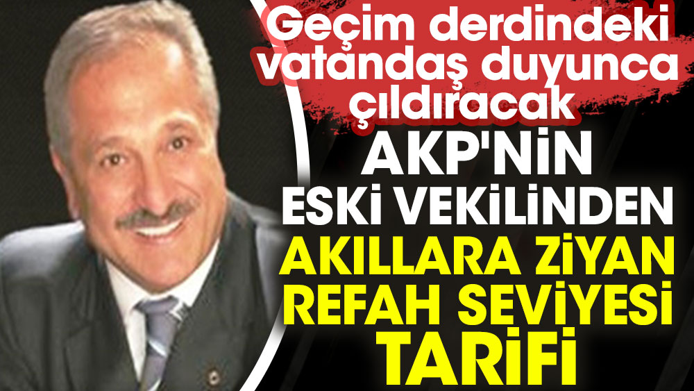 AKP'nin eski vekilinden akıllara ziyan refah seviyesi tarifi: Geçim derdindeki vatandaş duyunca çıldıracak
