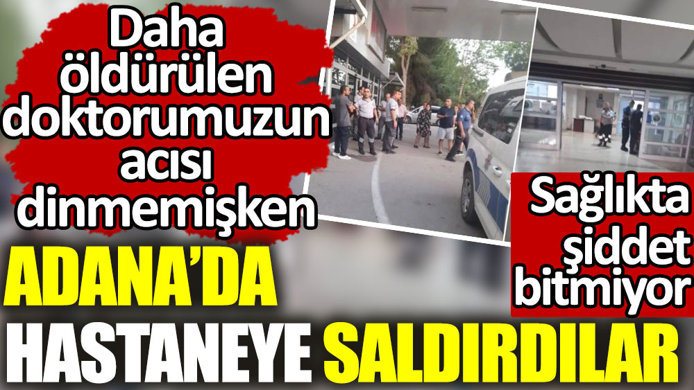 Öldürülen doktor Ekrem Karakaya'nın acısı dinmemişken, Adana'da hastaneye saldırdılar