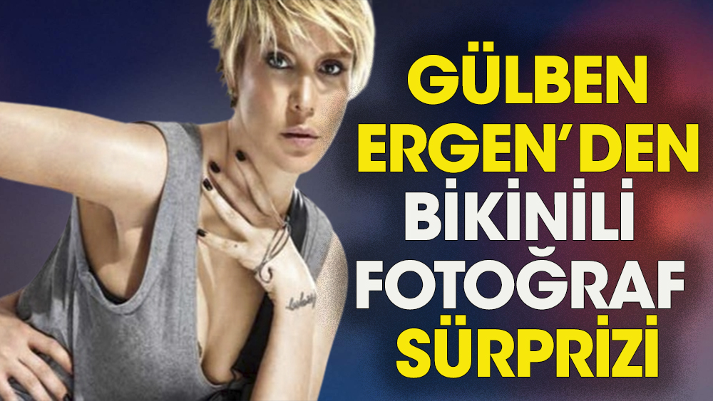 49 yaşındaki Gülben Ergen, kırmızı bikinili pozunu paylaştı