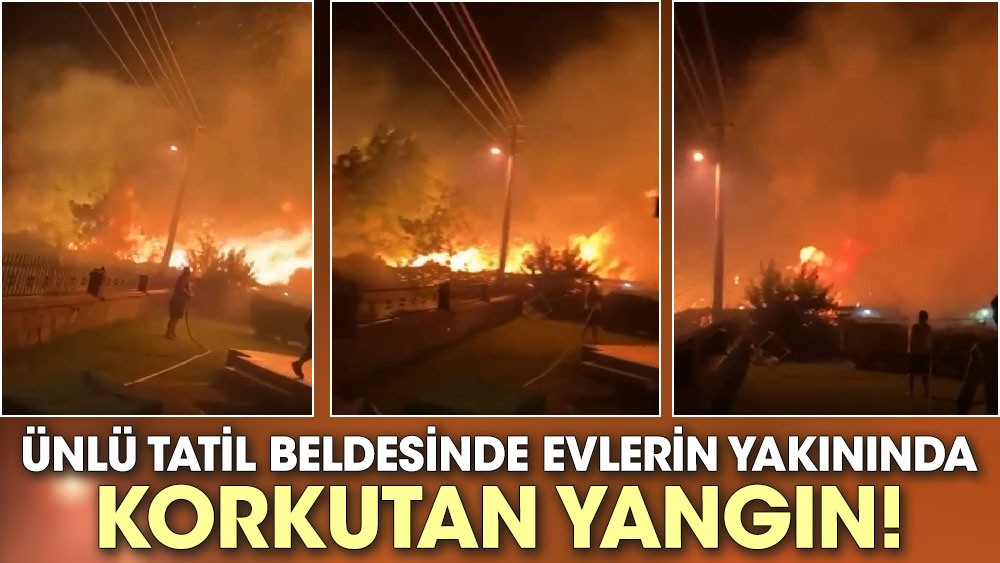 İzmir Gümüldür’de evlere yakın noktada yangın