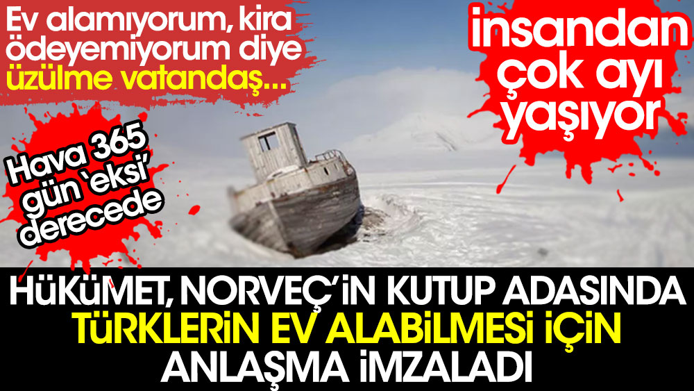 Hükümet Norveç'in kutup adasında Türklerin ev alabilmesi için anlaşma imzaladı