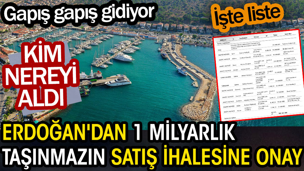 Erdoğan'dan 1 milyarlık taşınmazın satış ihalesine onay. Kim nereyi aldı