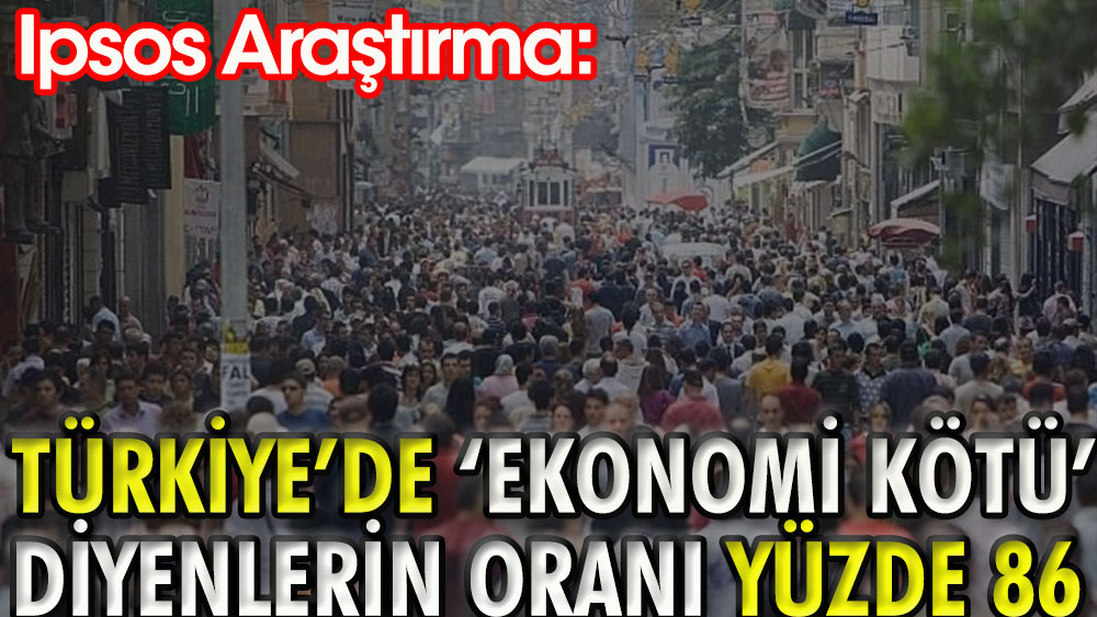 Ipsos araştırması: Türkiye'de 'ekonomi kötü' diyenlerin oranı yüzde 86