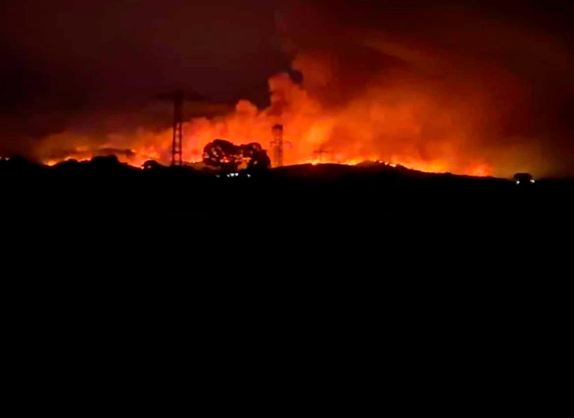 Yunanistan'daki yangın Edirne'nin sınır köylerine dayandı, alevler gökyüzünü kapladı