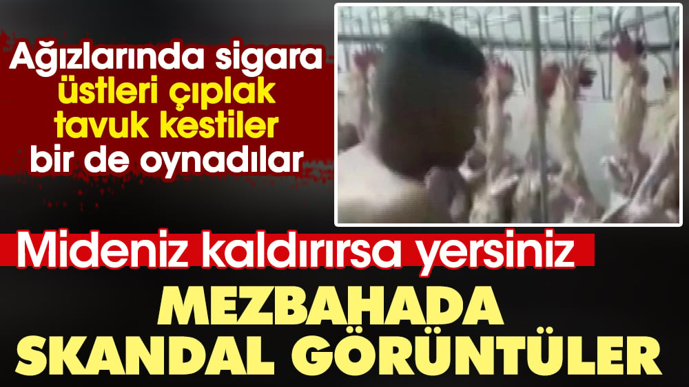 Mezbahada skandal görüntüler. Ağızlarında sigara, üstleri çıplak...