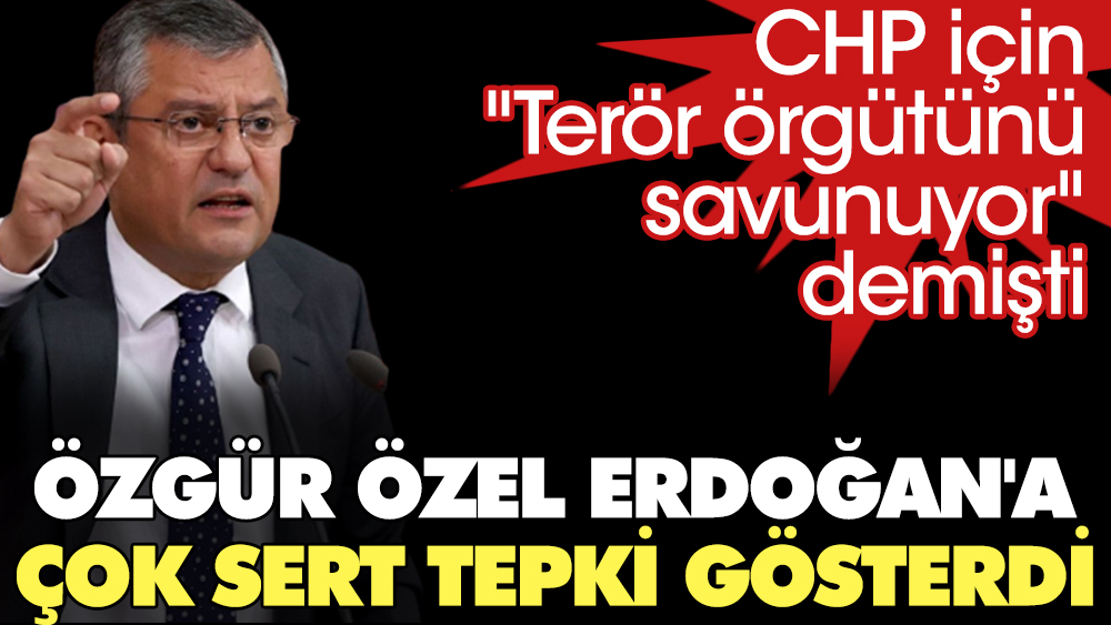 CHP'li Özel, Erdoğan'ın 'terör örgütü' sözlerine sert tepki gösterdi