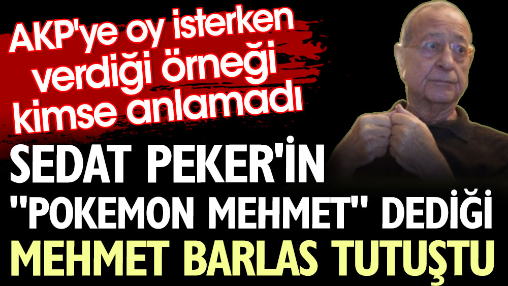 Sedat Peker'in "Pokemon Mehmet" dediği Mehmet Barlas tutuştu. AKP'ye oy isterken verdiği örneği kimse anlamadı