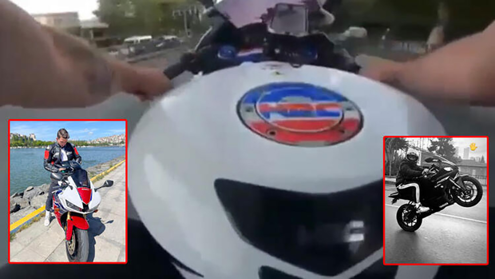 Motosikletli Burak'ın öldüğü kaza kaskının kamerasında