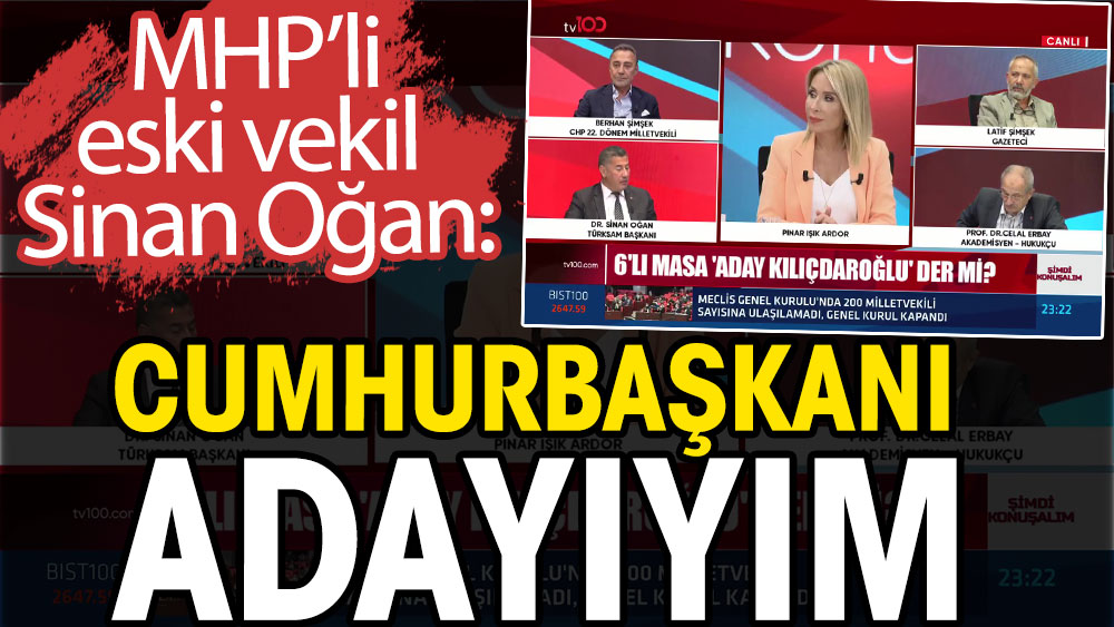 MHP'li eski vekil  Sinan Oğan: Cumhurbaşkanı adayıyım