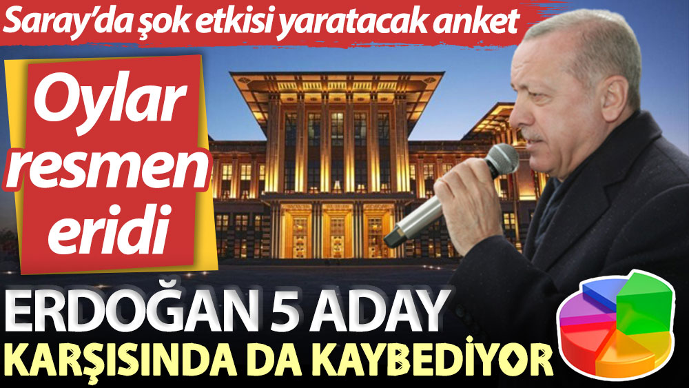 Oylar resmen eridi! Saray’da şok etkisi yaratacak anket: Erdoğan 5 aday karşısında da kaybediyor