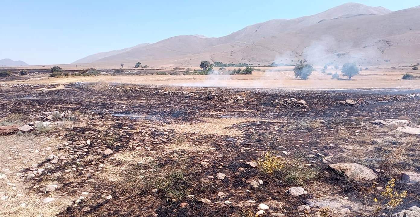 Kayseri'de arazi yangını