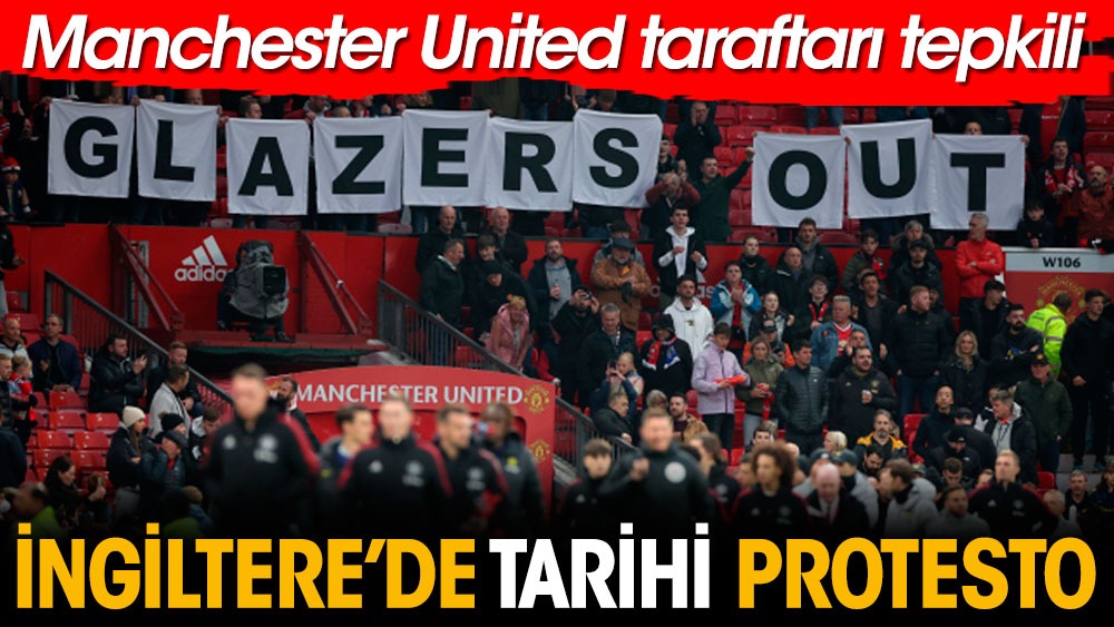 Manchester United taraftarından "Kulüpten defol" protestosu
