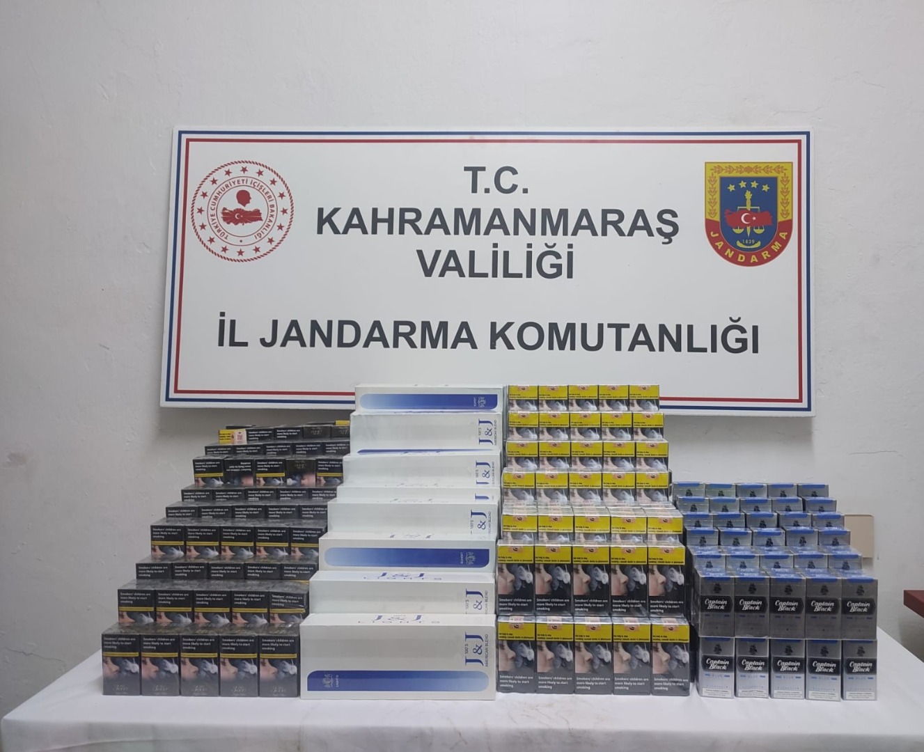 Kahramanmaraş'ta bin 630 paket kaçak sigara ele geçirildi