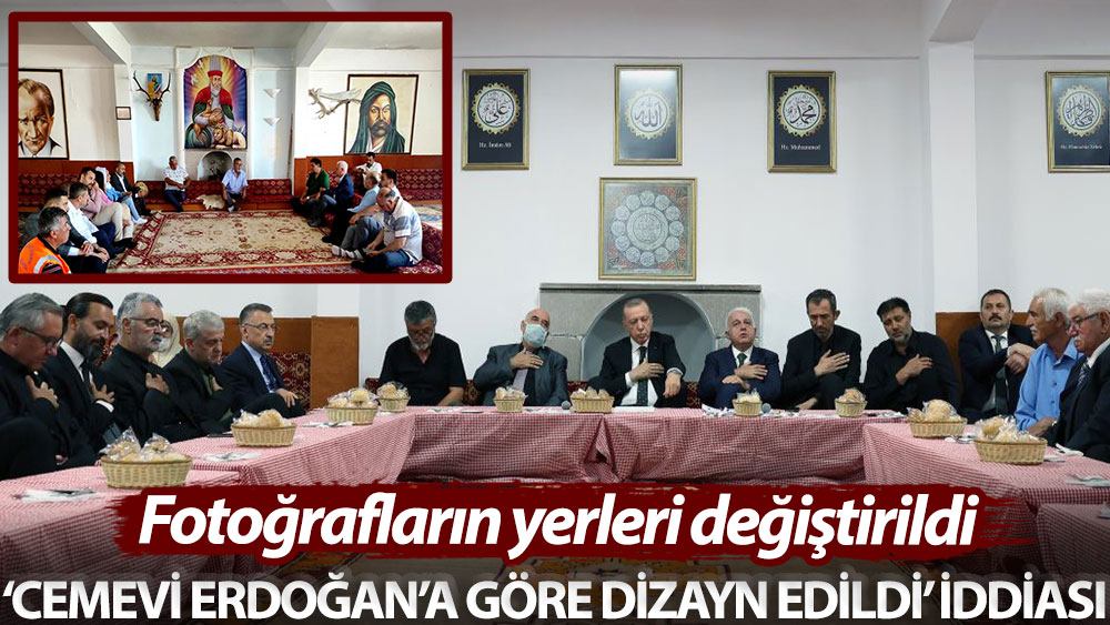 ‘Cemevi Erdoğan’a göre dizayn edildi’ iddiası: Fotoğrafların yerleri değiştirildi