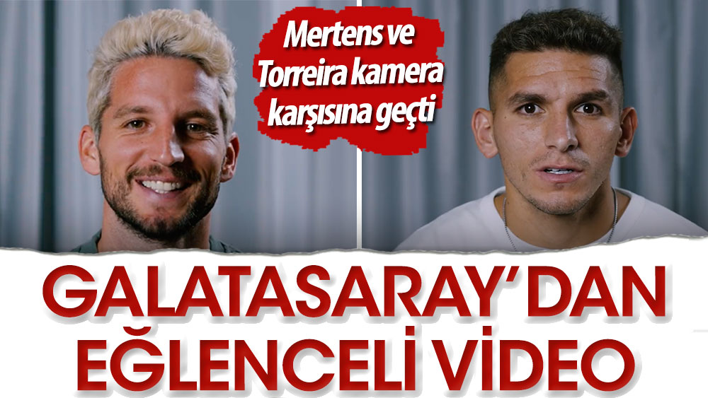 Galatasaray'dan eğlenceli video. Mertens ve Torreira kamera karşısına geçti