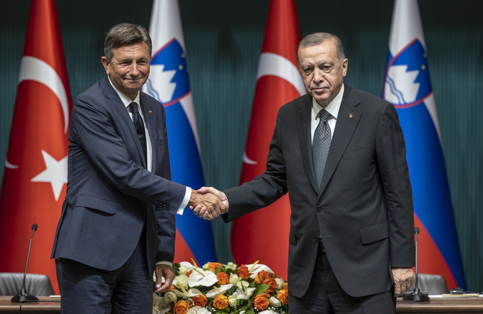 Cumhurbaşkanı Recep Tayyip Erdoğan Slovenya Cumhurbaşkanı ile görüştü