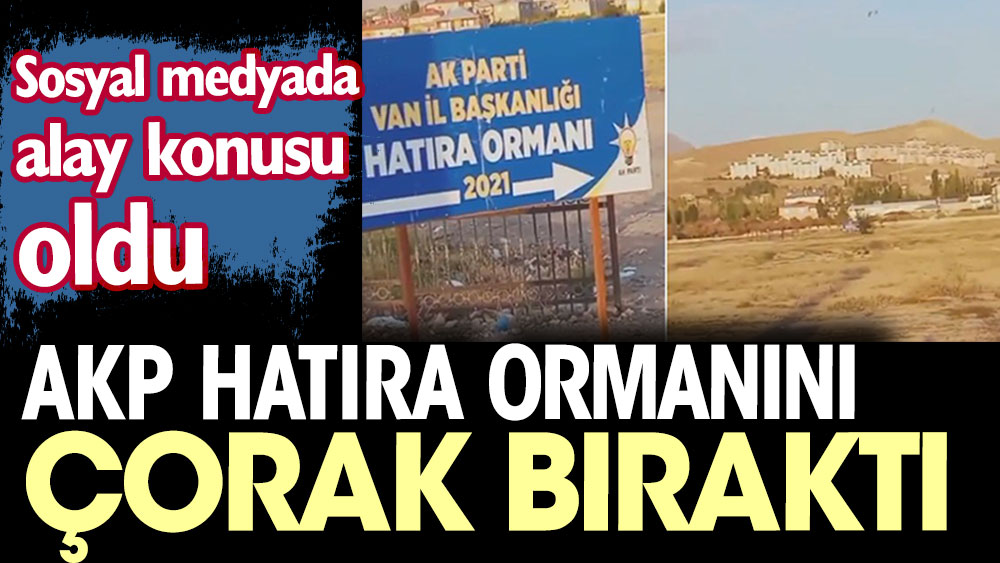 AKP hatıra ormanını çorak bıraktı. Sosyal medyada alay konusu oldu