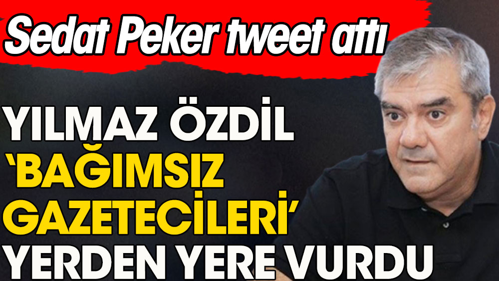 Sedat Peker tweet attı. Yılmaz Özdil 'bağımsız gazetecileri' yerden yere vurdu