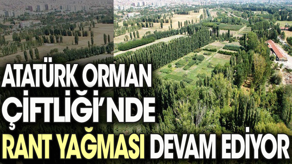 Atatürk Orman Çiftliği’nde rant yağması devam ediyor