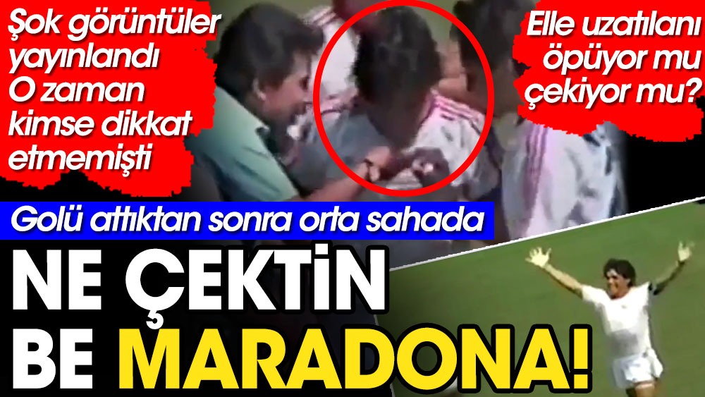 Maradona'nın gol sonrası saha içinde ne çektiği gündem oldu. Sosyal medyada uyuşturucu yorumları yapıldı