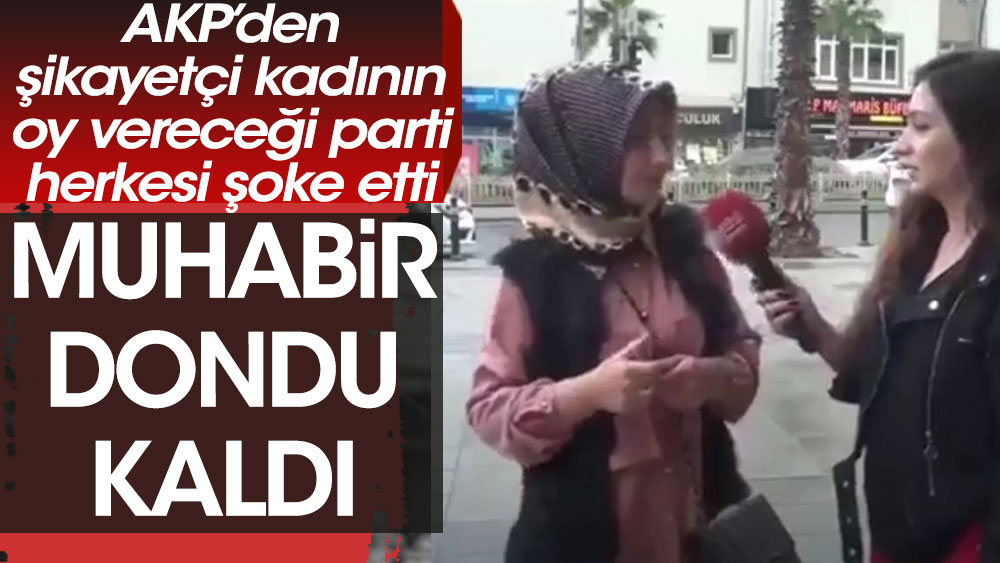 AKP'den şikayetçi kadının oy vereceği parti herkesi şoke etti; Muhabir dondu kaldı