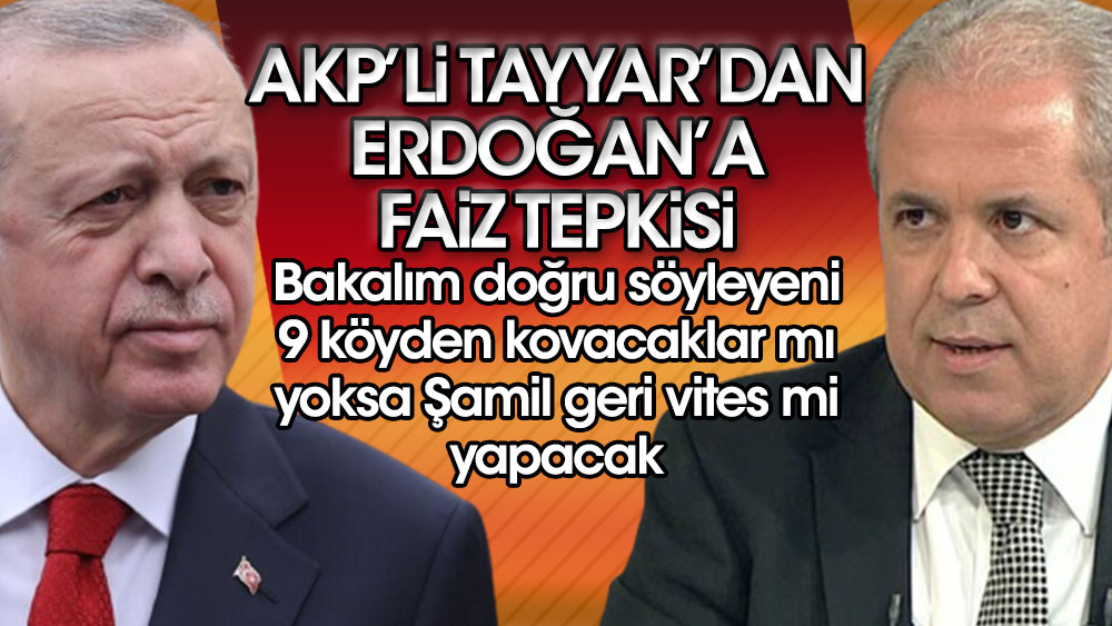 AKP'li Şamil Tayyar'dan Erdoğan'a faiz tepkisi; Bakalım geri vites yapacak mı?