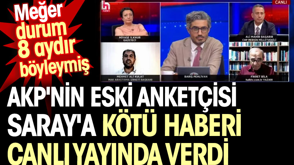 AKP'nin eski anketçisi Saray'a kötü haberi canlı yayında verdi. Meğer durum 8 aydır böyleymiş