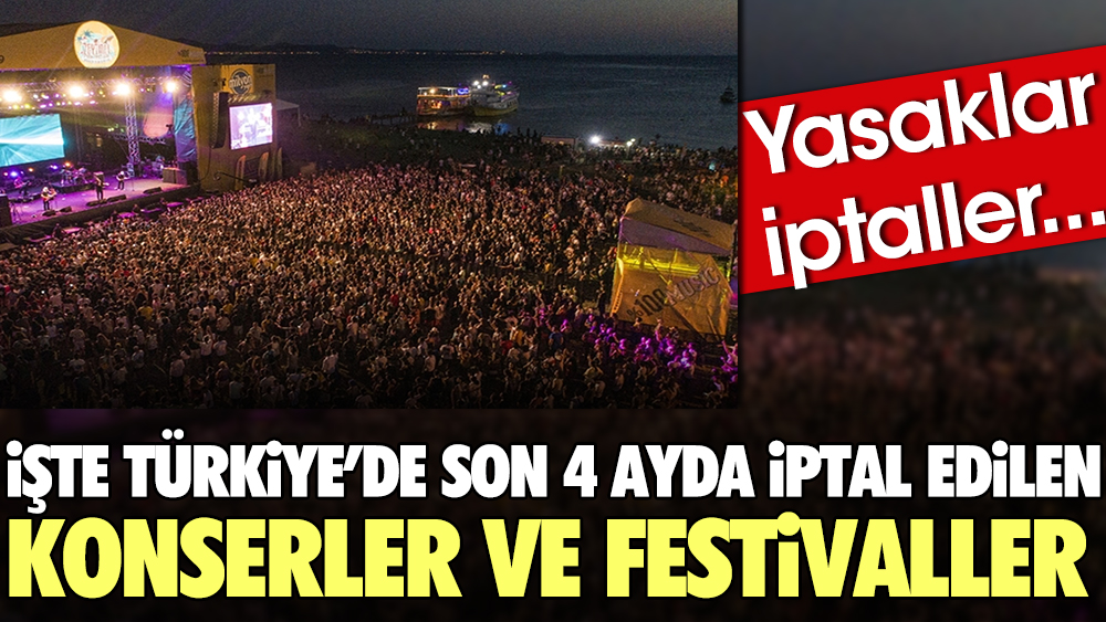 Yasaklar, iptaller... İşte Türkiye'de son 4 ayda iptal edilen festivaller ve konserler