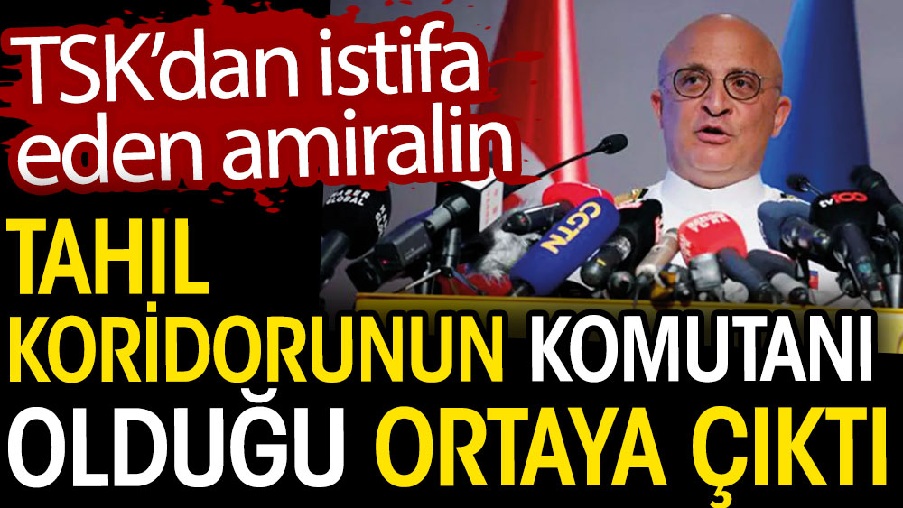TSK'den istifa eden amiral Özcan Altunbulak'ın tahıl koridorunun komutanı olduğu ortaya çıktı