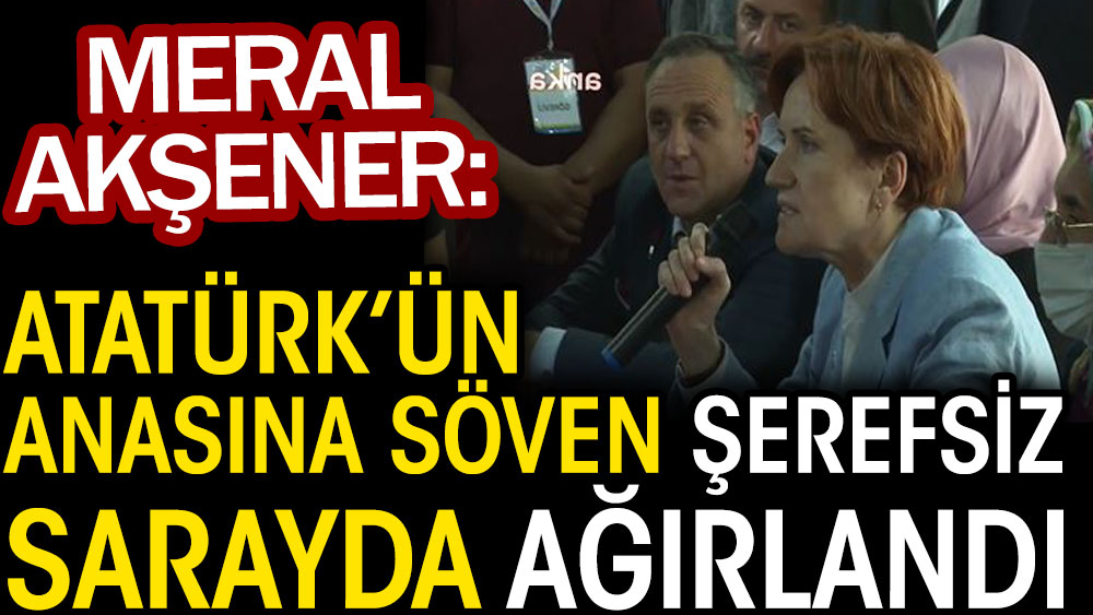 Meral Akşener: Atatürk’ün anasına söven şerefsiz sarayda ağırlandı