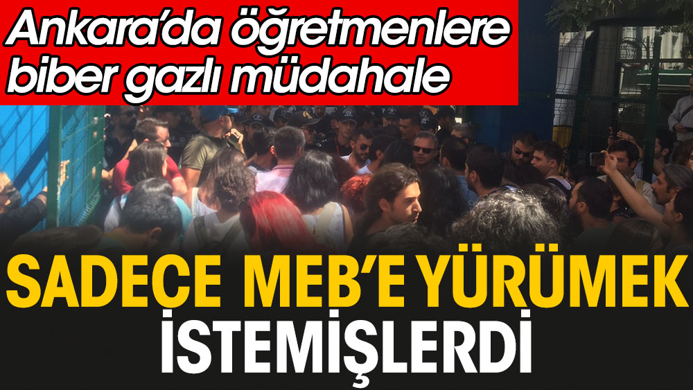 Sadece MEB'e yürümek istemişlerdi: Ankara'da öğretmenlere biber gazlı müdahale