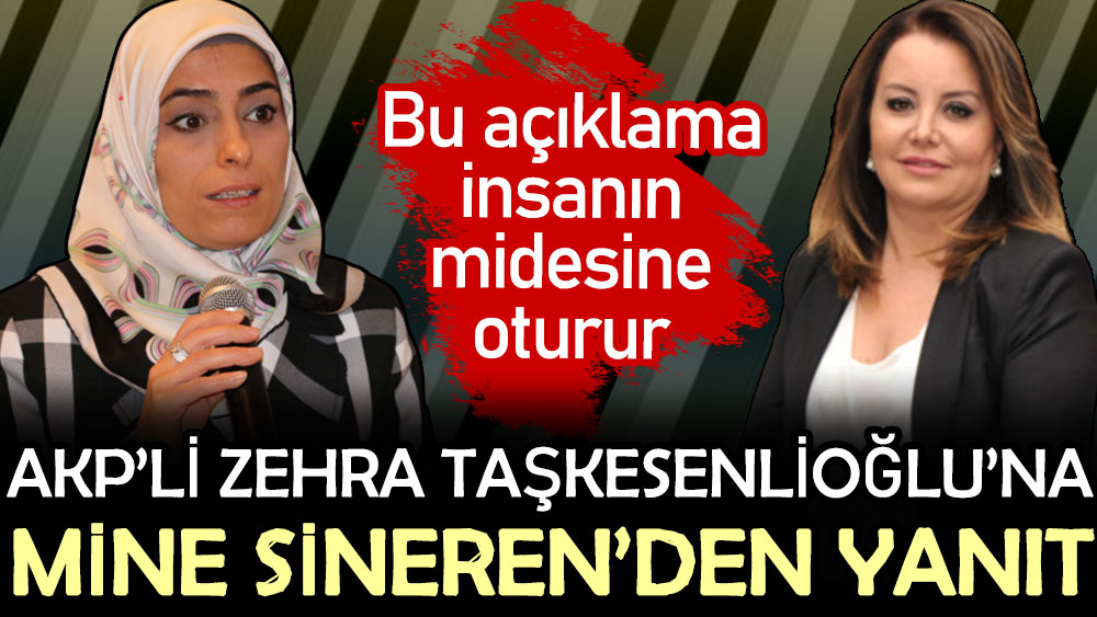 AKP’li Zehra Taşkesenlioğlu’na Mine Sineren’den yanıt: Bu açıklama insanın midesine oturur
