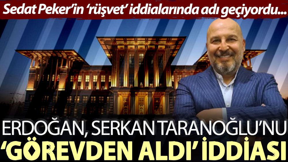 Erdoğan'ın, Sedat Peker’in iddialarında adı geçen Serkan Taranoğlu’nu görevden aldığı iddia edildi