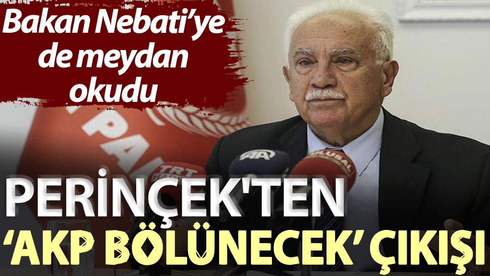 Perinçek'ten ‘AKP bölünecek’ çıkışı! Bakan Nebati’ye de meydan okudu