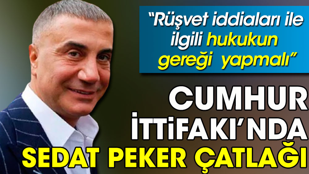 Cumhur İttifakı’nda Sedat Peker çatlağı. Rüşvet iddiaları ile ilgili hukukun gereği yapmalı