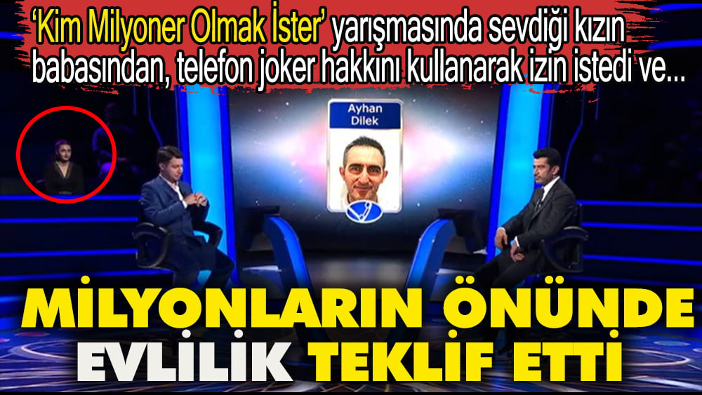 Milyonların önünde evlenme teklif etti