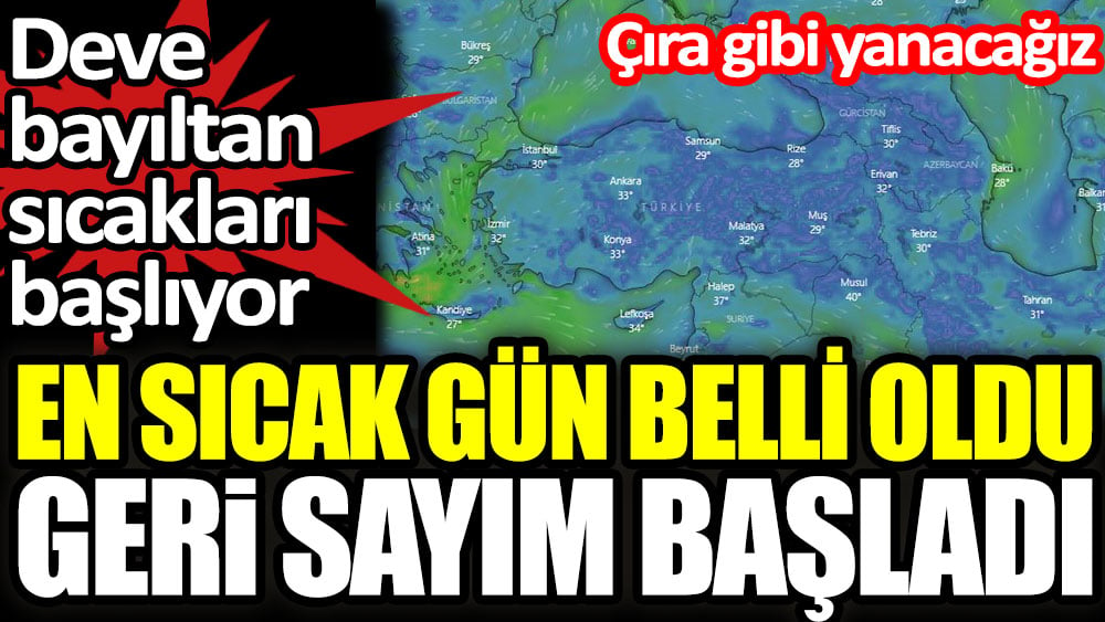 Deve bayıltan sıcakları başlıyor. Çıra gibi yanacağız 