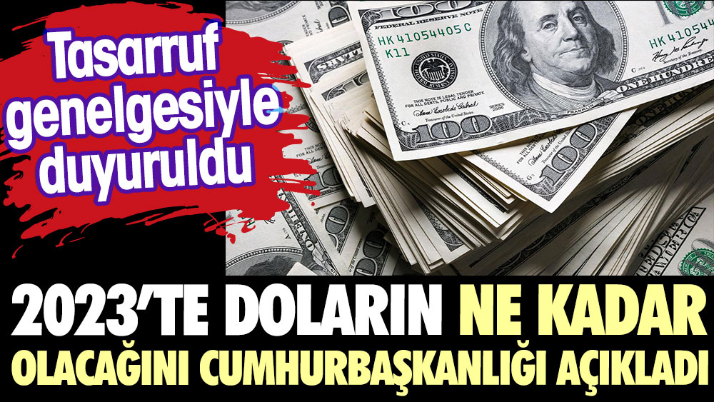 2023'te doların ne kadar olacağını Cumhurbaşkanlığı açıkladı. Tasarruf genelgesiyle duyuruldu