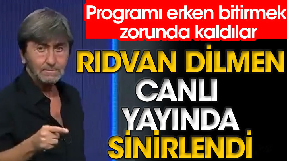 Rıdvan Dilmen canlı yayında sinirlendi yorum yapmayı bıraktı