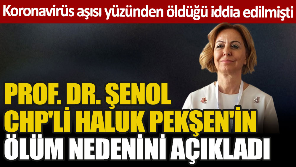 Koronavirüs aşısı yüzünden öldüğü iddia edilmişti: Prof. Dr. Şenol CHP'li Haluk Pekşen'in ölüm nedenini açıkladı