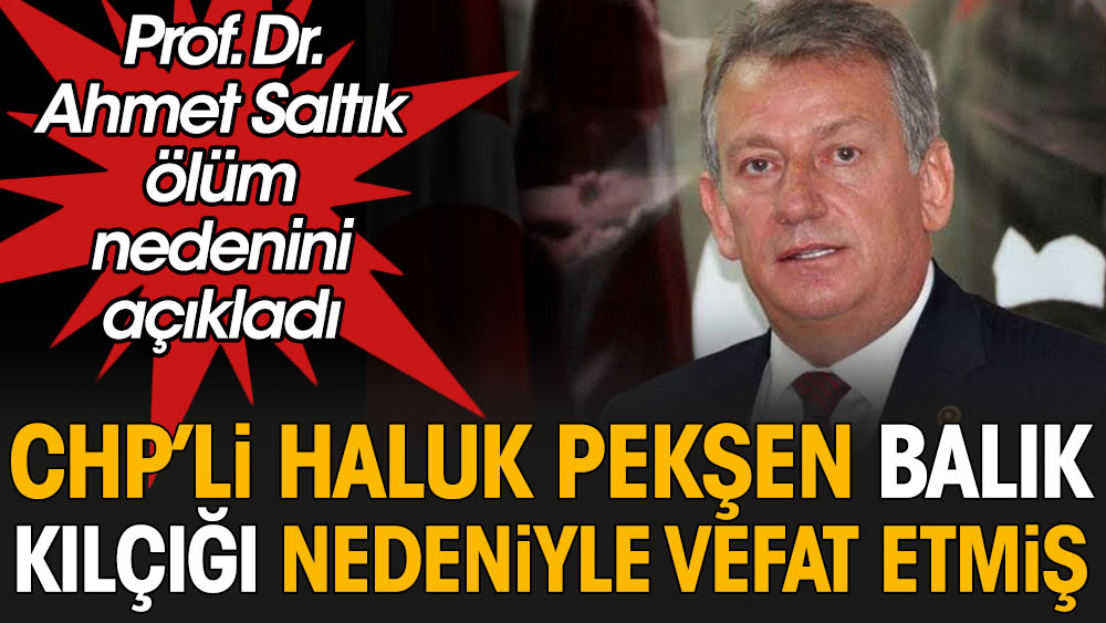 CHP'li Haluk Pekşen balık kılçığı yüzünden vefat etmiş: Prof. Dr. Ahmet Saltık ölüm nedenini açıkladı