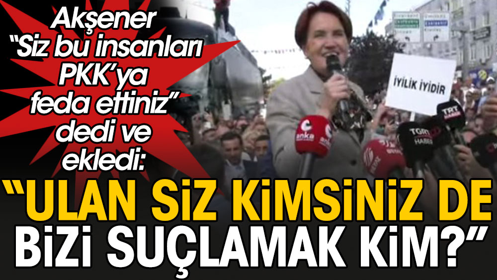 Meral Akşener: Siz bu insanları PKK'ya feda ettiniz, ulan siz kimsiniz de bizi suçlamak kim?