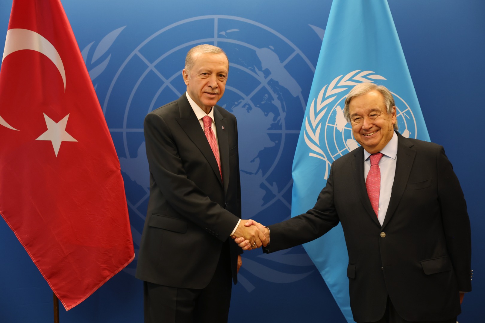 Cumhurbaşkanı Erdoğan BM Genel Sekreteri Guterres ile görüştü